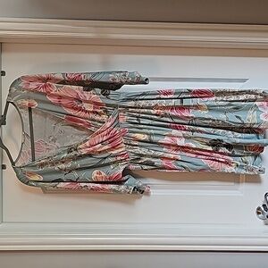 Gorgeous Boutique Surplice Dress Tropical Floral NWOT size 1X